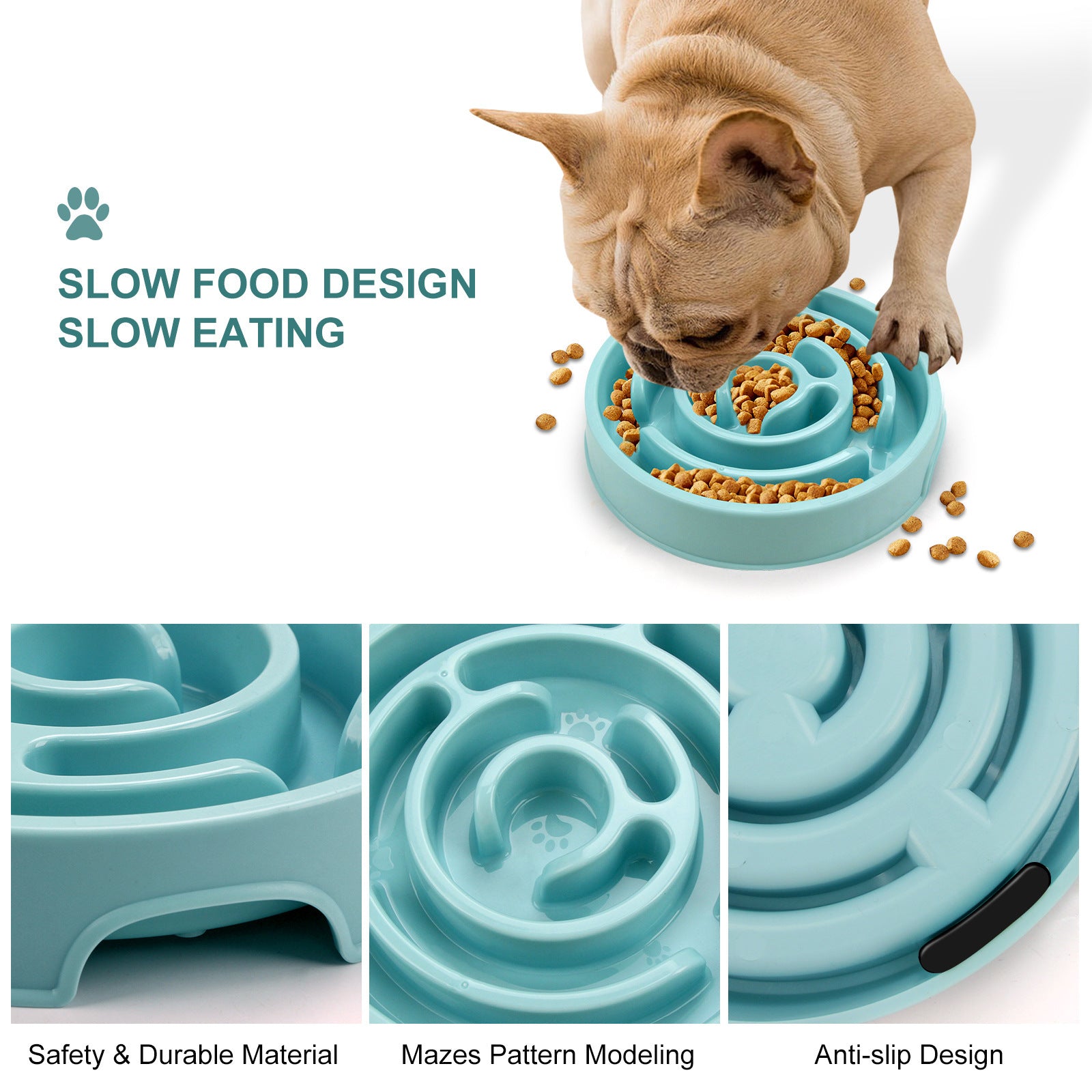 Slow Feeder Dog Bowl – Fun, Healthy Mealtime Made Easy!