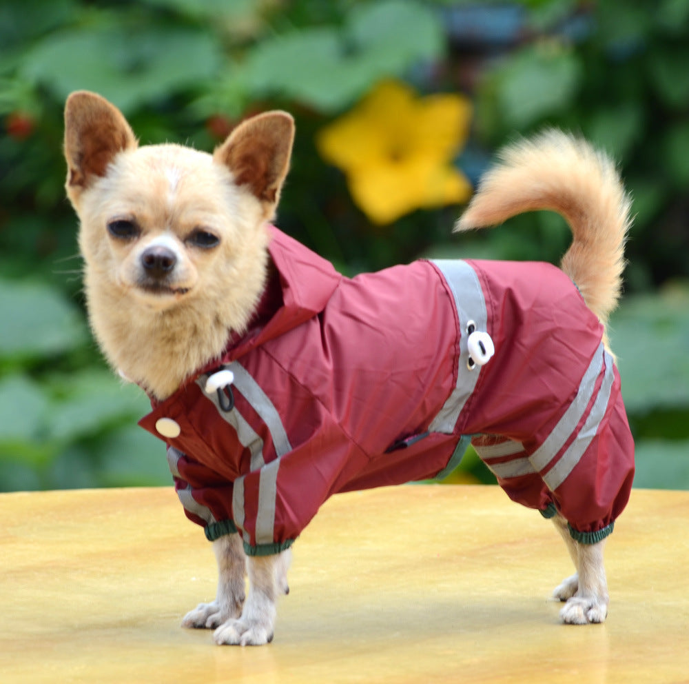 Reflective Dog Raincoat with Hoodie – Rainy Day Ready!