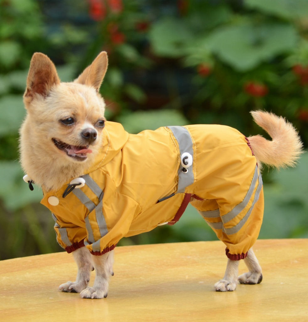 Reflective Dog Raincoat with Hoodie – Rainy Day Ready!