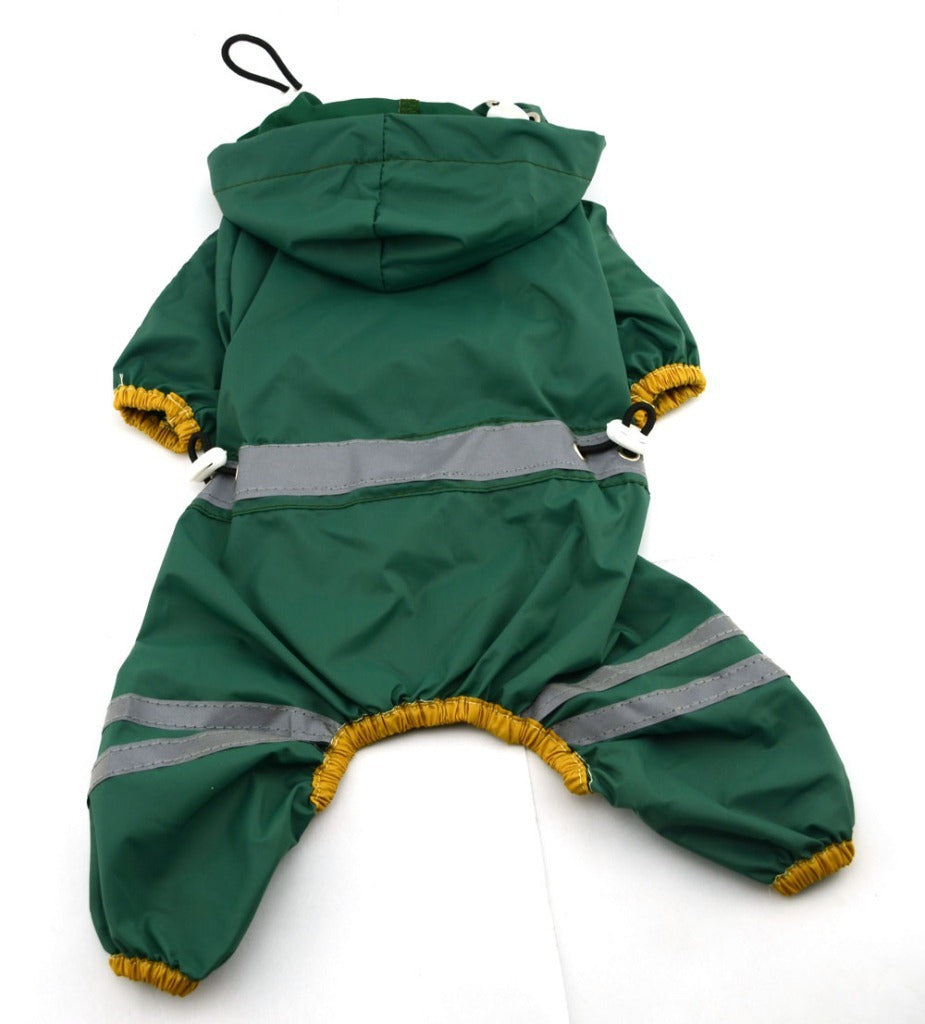 Reflective Dog Raincoat with Hoodie – Rainy Day Ready!